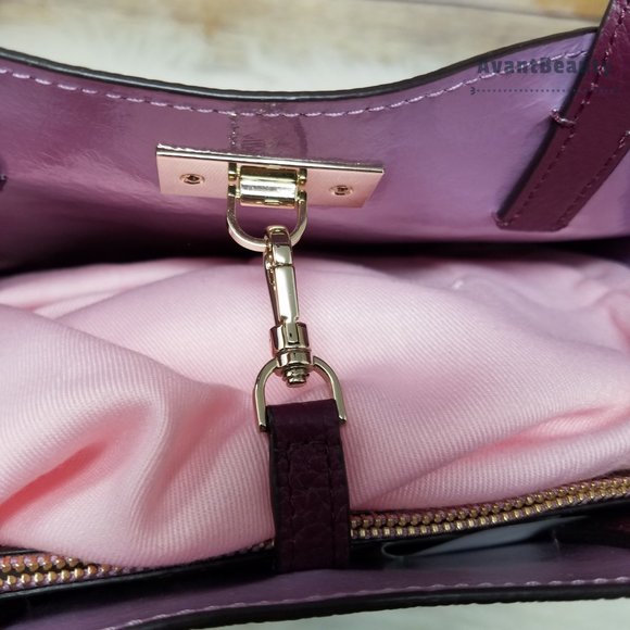 Kate spade sam swing flora medium satchel purple - Picture 8 of 15